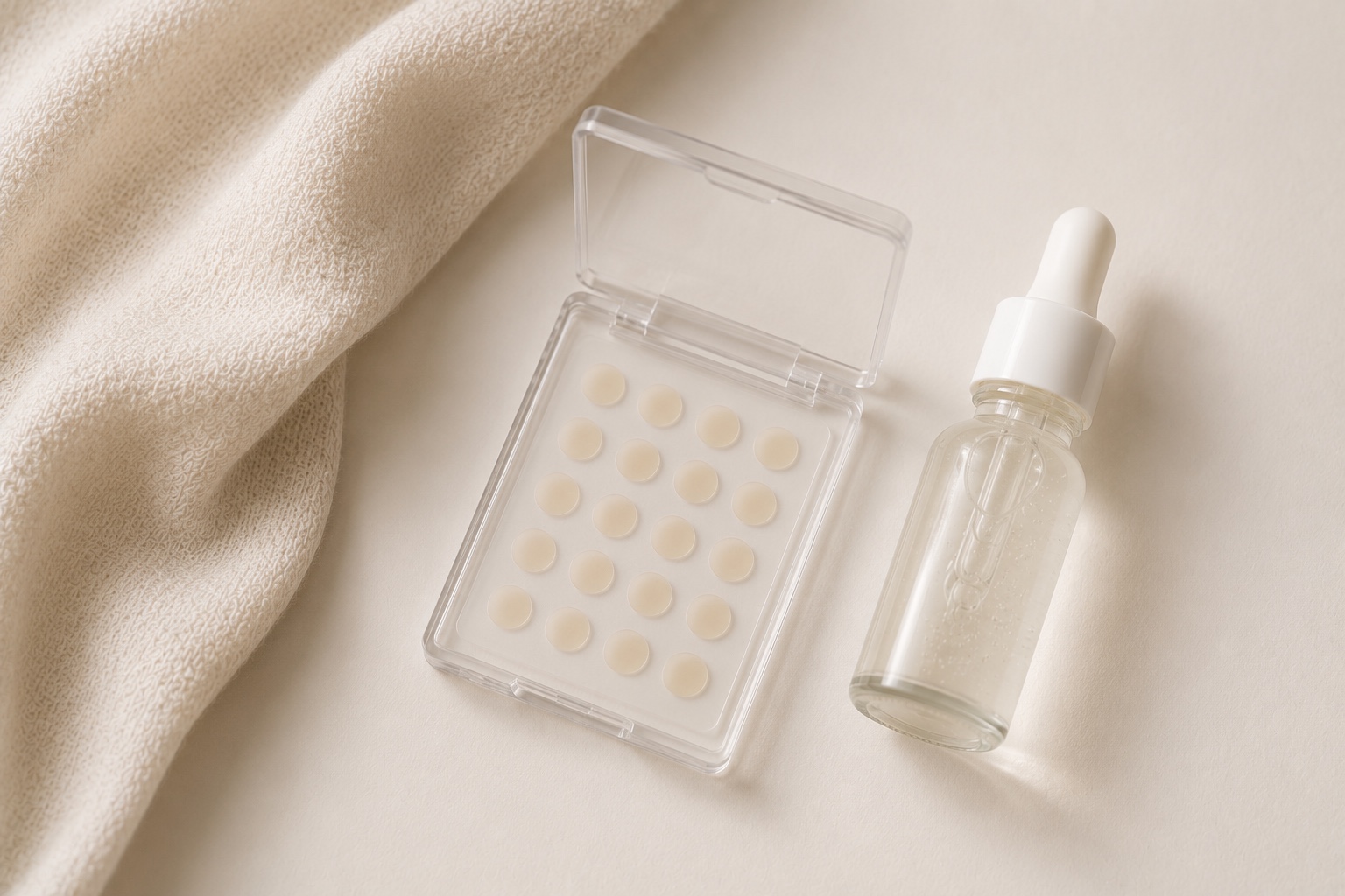 pimple-patches editorial flat lay